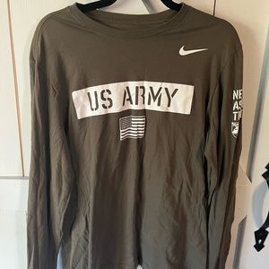 NWOT Authentic Nike Army Shirt size Medium  Unisex. Washed never worn.